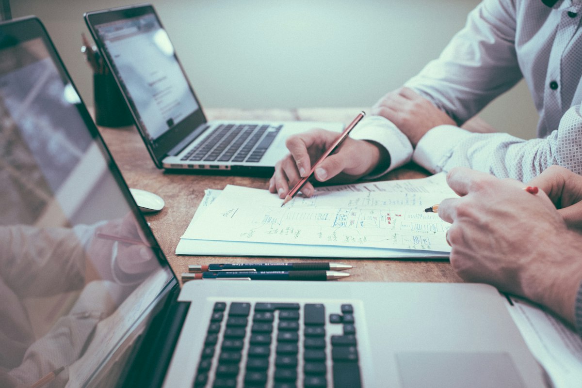 Investment professionals at work
